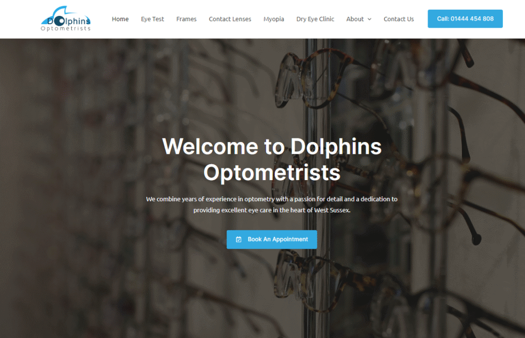 Welcoming eye care in West Sussex, offering professional eye tests and customised frame selections for all ages.