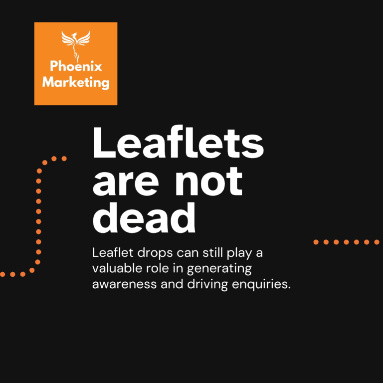 Bold leaflet about the continuing relevance of leaflets in marketing strategies.