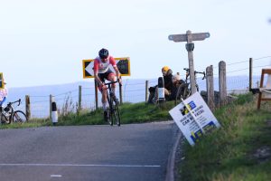Matthew Ferguson in Redhill kit climbing Ditchling Beacon during the South Downs Hill Climb Series